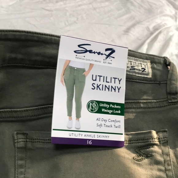 New Skinny Jeans Green SZ 16 - Picture 9 of 9